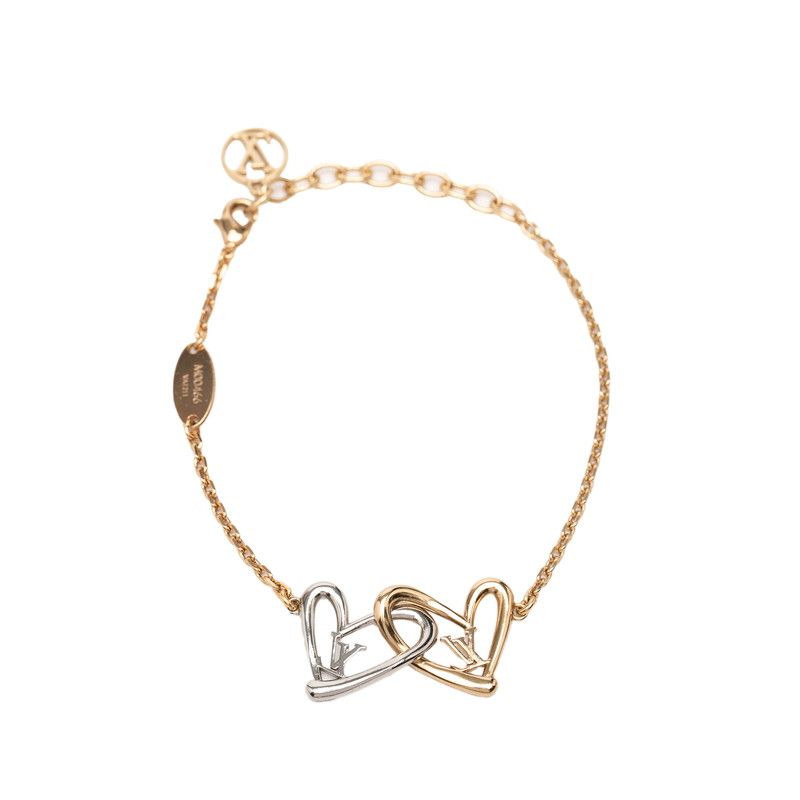 Louis Vuitton Bracelet Heart Foreign Love Gold Silver Plated Metal — view 2