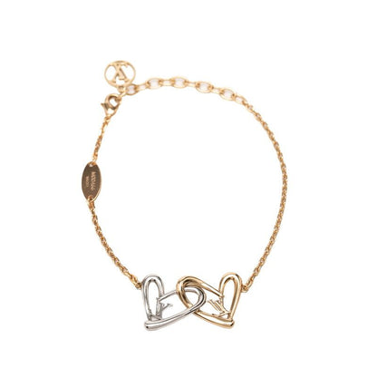 Louis Vuitton Bracelet Heart Foreign Love Gold Silver Plated Metal — view 2