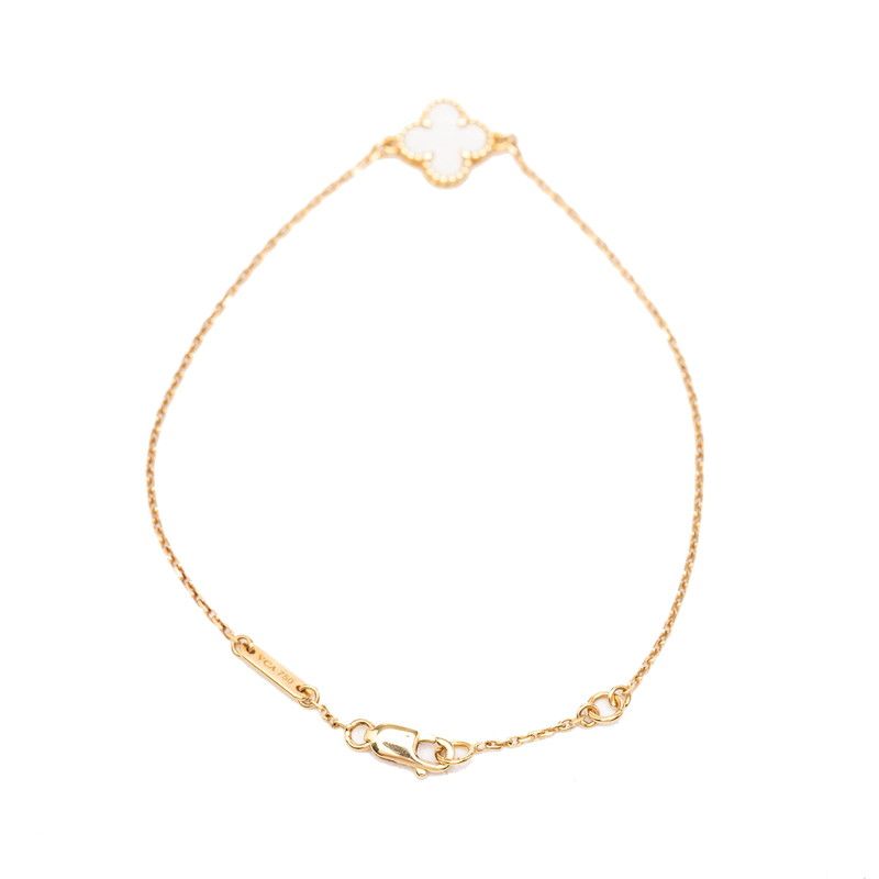Van Cleef & Arpels Sweet Alhambra Bracelet 18k Pink Gold Mother of Pearl — view 3