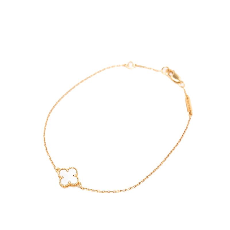 Van Cleef & Arpels Sweet Alhambra Bracelet 18k Pink Gold Mother of Pearl