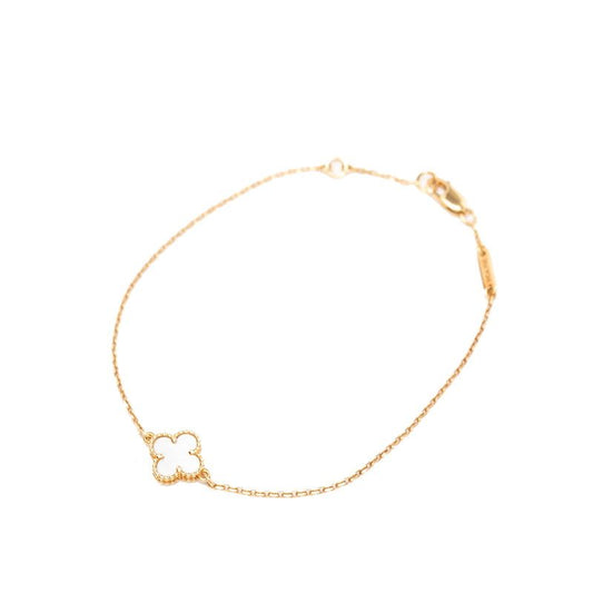 Van Cleef & Arpels Sweet Alhambra Bracelet 18k Pink Gold Mother of Pearl