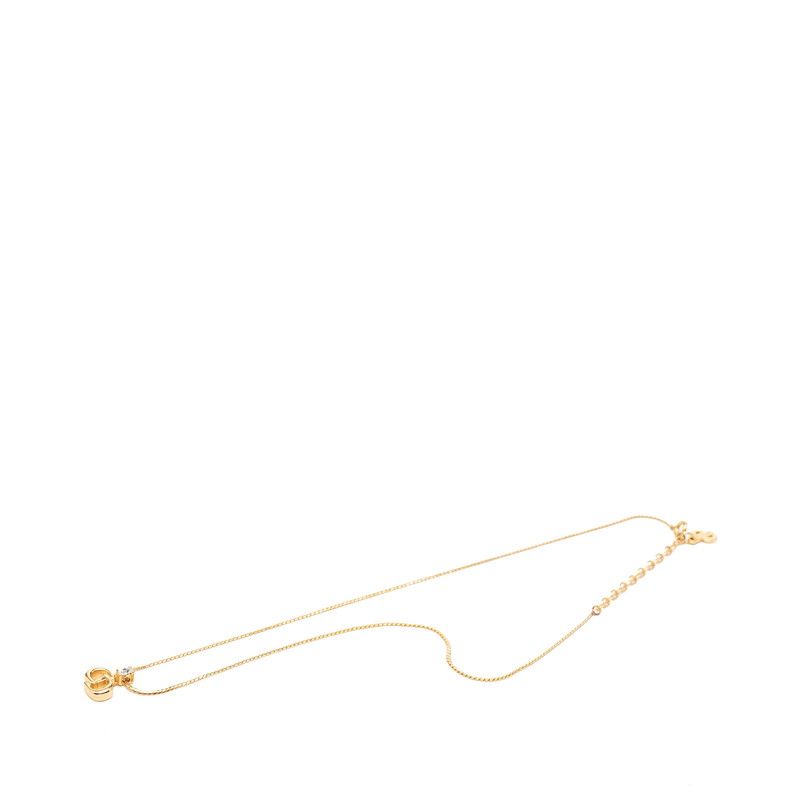 Dior CD Logo Pendant Gold Plated Rhinestone — view 4