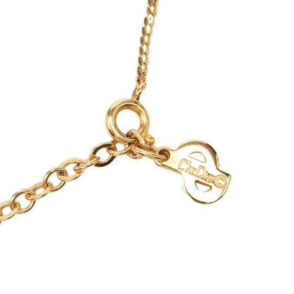 Dior CD Logo Pendant Gold Plated Rhinestone — view 3