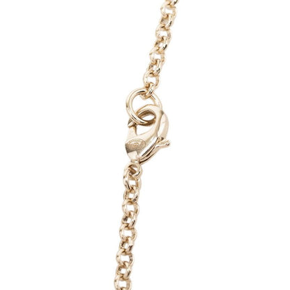 Chanel Heart CC Logo Chain Pendant Silver Metal — view 3