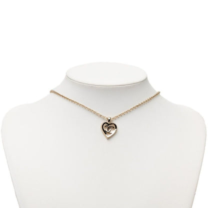 Chanel Heart CC Logo Chain Pendant Silver Metal — view 4