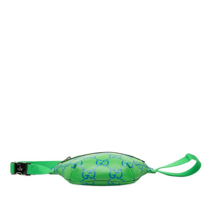 Gucci GG Embossed Waist Bag Green Blue Leather — view 3