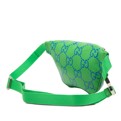 Gucci GG Embossed Waist Bag Green Blue Leather — view 2