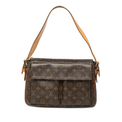 Louis Vuitton Monogram Viva Cite GM Shoulder Bag Brown Leather