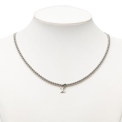 Louis Vuitton Nanobeads Chain Pendant Silver Crystal Metal — view 5