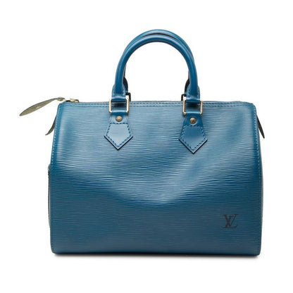Louis Vuitton Epi Speedy 25 Mini Boston Bag Toledo Blue Leather