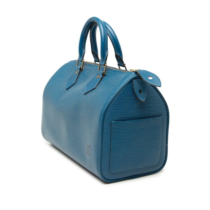 Louis Vuitton Epi Speedy 25 Mini Boston Bag Toledo Blue Leather — view 2