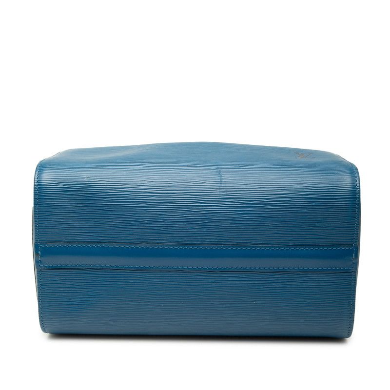 Louis Vuitton Epi Speedy 25 Mini Boston Bag Toledo Blue Leather — view 3