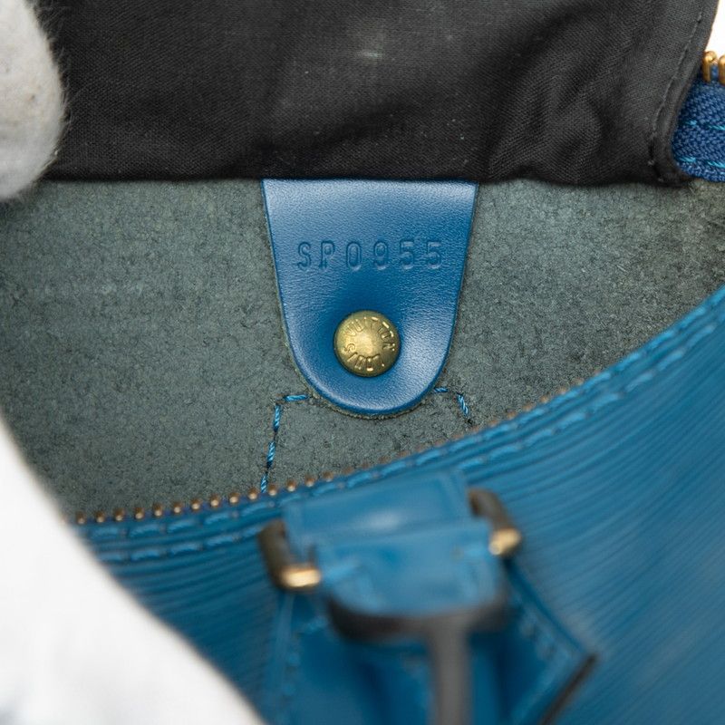 Louis Vuitton Epi Speedy 25 Mini Boston Bag Toledo Blue Leather — view 6
