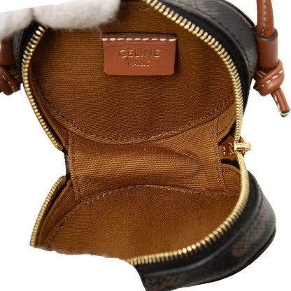 Celine Micro Heart Crossbody Shoulder Pochette Pouch Brown — view 4