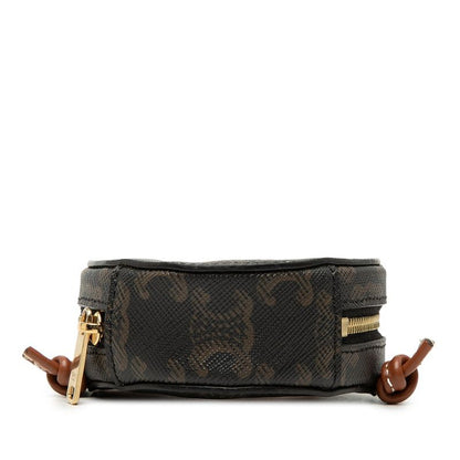 Celine Micro Heart Crossbody Shoulder Pochette Pouch Brown — view 3