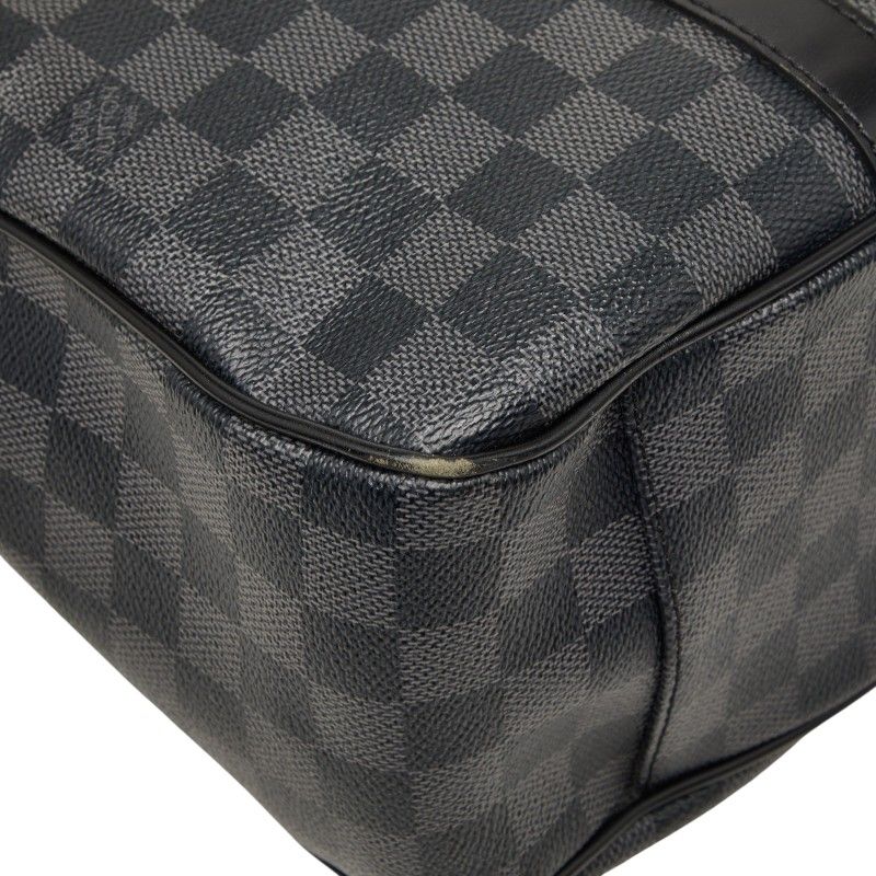 Louis Vuitton Damier Graphite Tadao Tote Shoulder Bag 2-Way Black Gray Leather — view 6