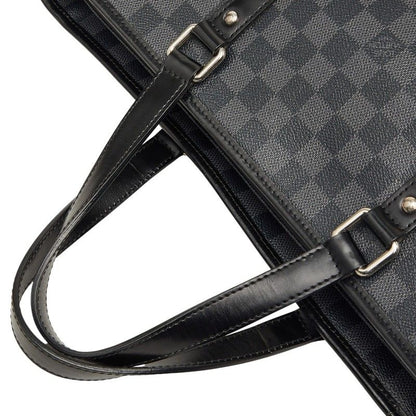 Louis Vuitton Damier Graphite Tadao Tote Shoulder Bag 2-Way Black Gray Leather — view 8