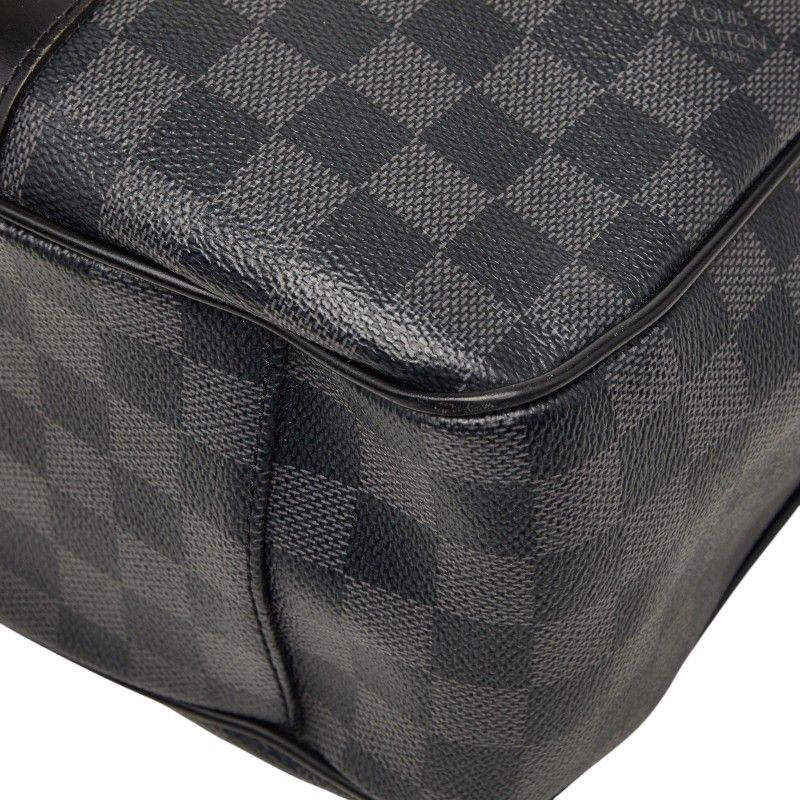 Louis Vuitton Damier Graphite Tadao Tote Shoulder Bag 2-Way Black Gray Leather — view 5