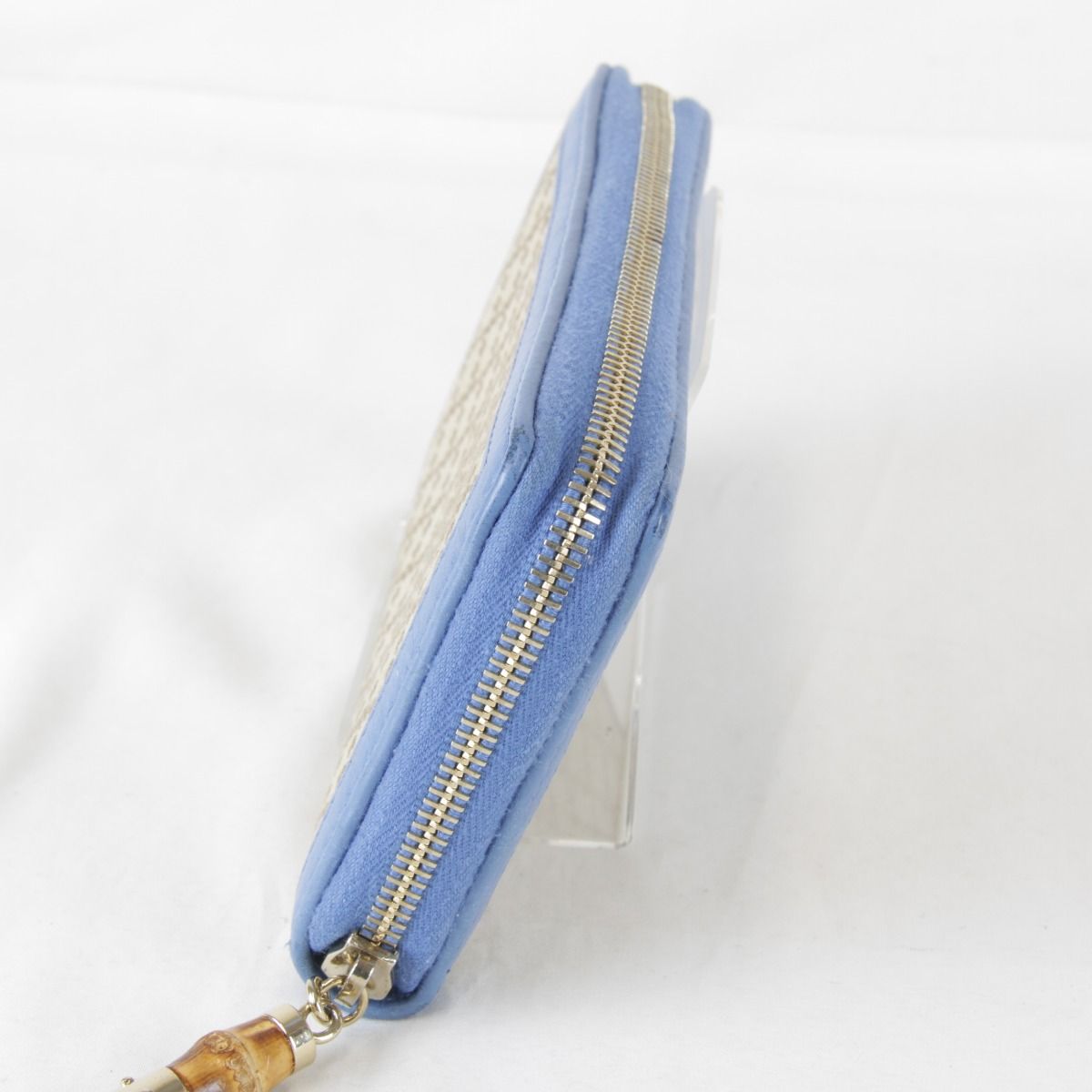 Gucci Wallet Canvas Leather Blue — view 3