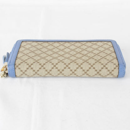 Gucci Wallet Canvas Leather Blue — view 7