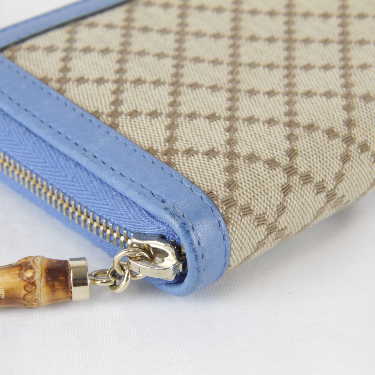 Gucci Wallet Canvas Leather Blue — view 6