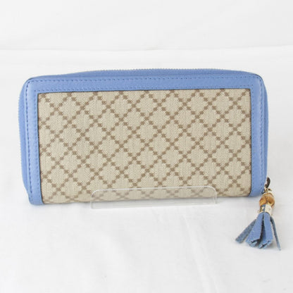 Gucci Wallet Canvas Leather Blue — view 2
