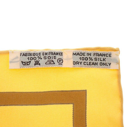 Hermes Carre 90 Casse Noisette Nutcracker Scarf Silk Yellow Squirrel Animal — view 6