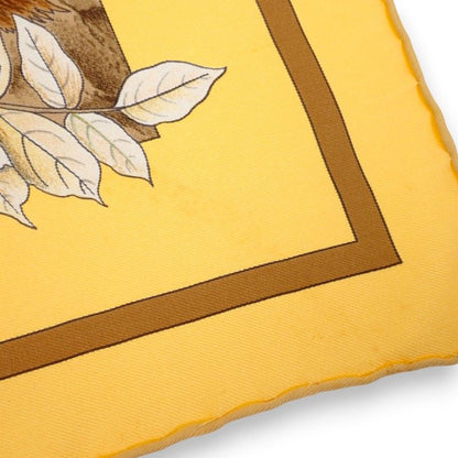 Hermes Carre 90 Casse Noisette Nutcracker Scarf Silk Yellow Squirrel Animal — view 7