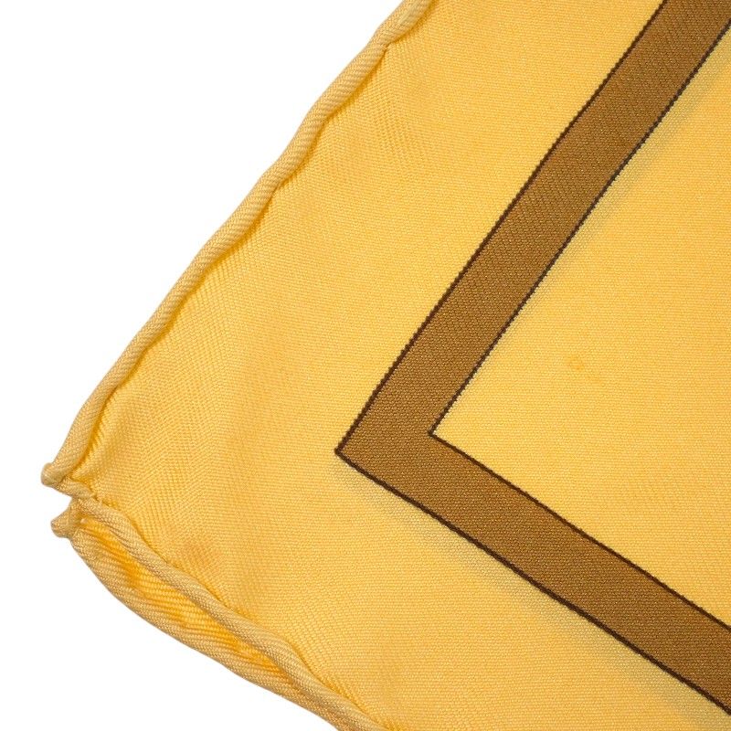 Hermes Carre 90 Casse Noisette Nutcracker Scarf Silk Yellow Squirrel Animal — view 9