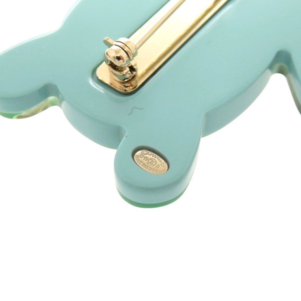 Chanel Turtle Motif Plastic Green Brooch — view 3