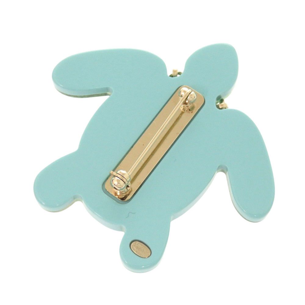 Chanel Turtle Motif Plastic Green Brooch — view 2