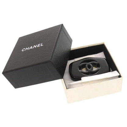 Chanel CC Logo Vintage Plastic Black Brooch — view 2