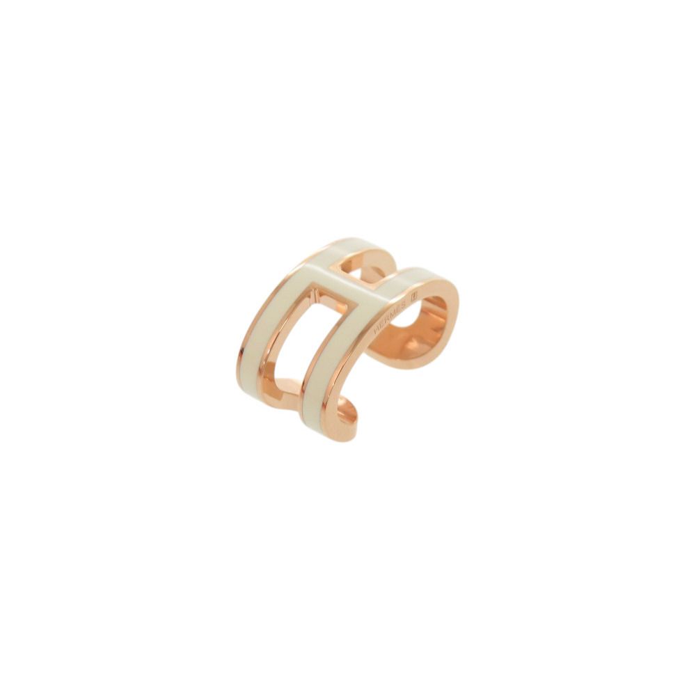 Hermes Pop White Rose Gold Earring