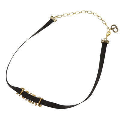 Dior J'adior Velour Stone Black Choker Necklace — view 3
