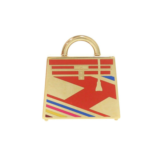 Hermes Curiosity Kelly Bag Motif Metal Gold Charm