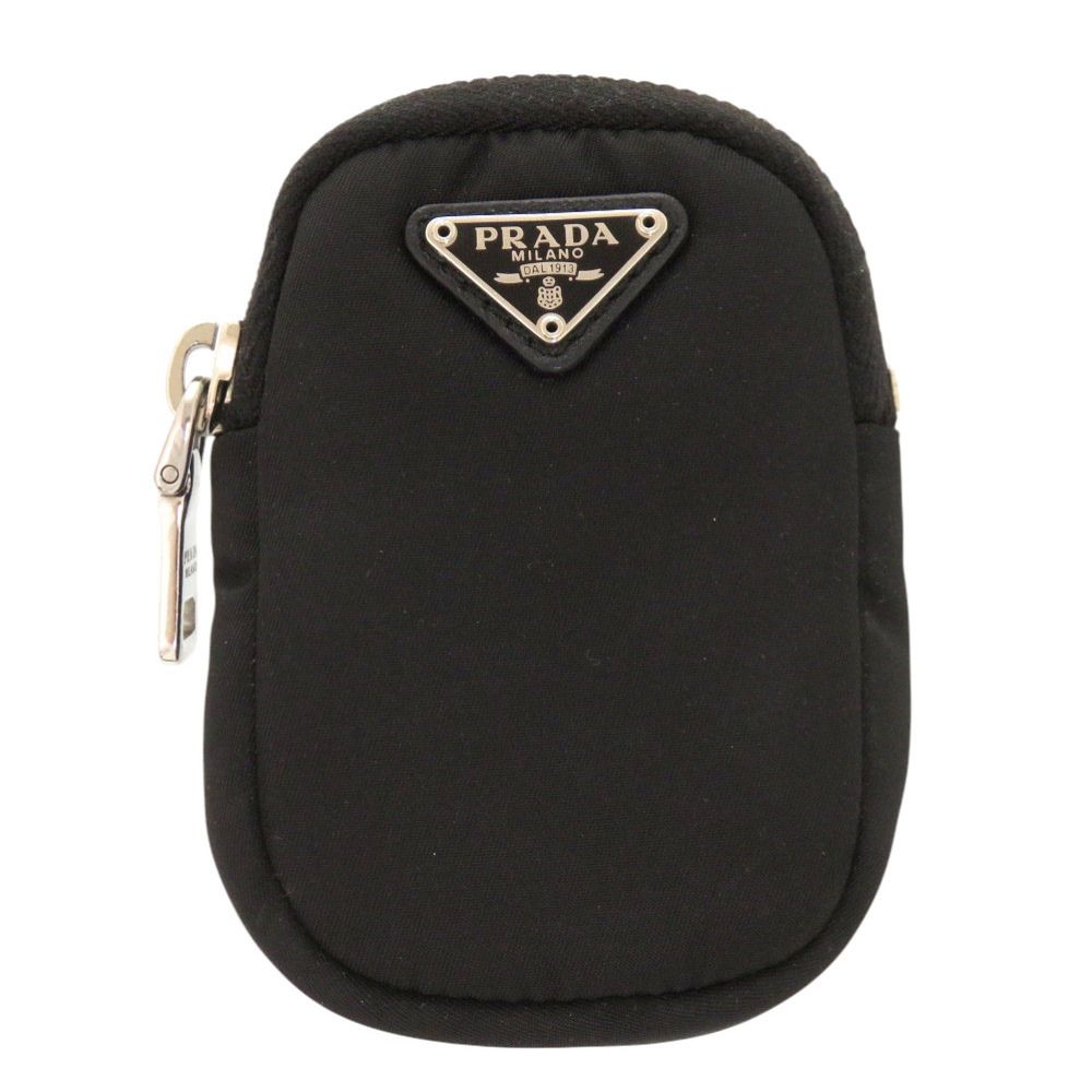 Prada Nylon Black Silver Pouch