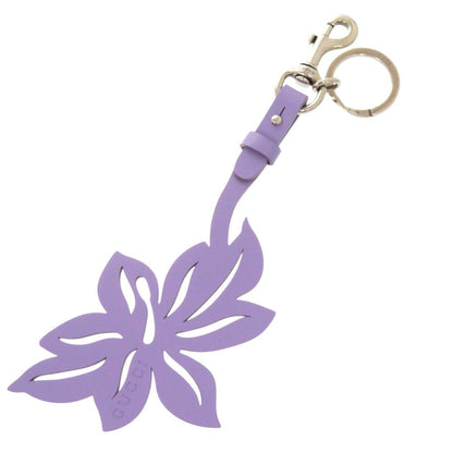 Gucci Flower Motif Leather Purple Key Holder