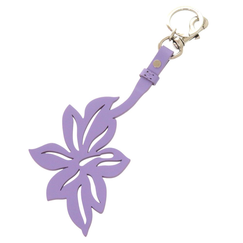 Gucci Flower Motif Leather Purple Key Holder — view 3