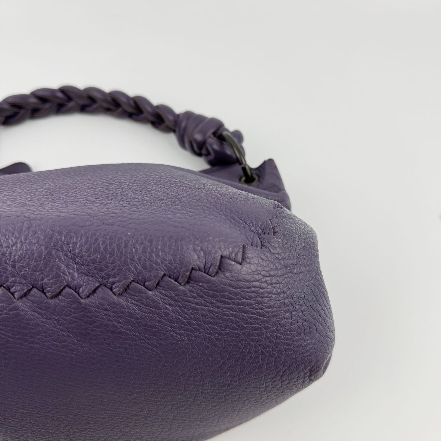 Bottega Veneta Handbag Purple Leather Vintage — view 9