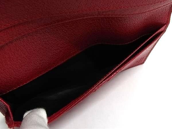 Gucci Wallet 035 Red Leather Hook Bifold Silver — view 4