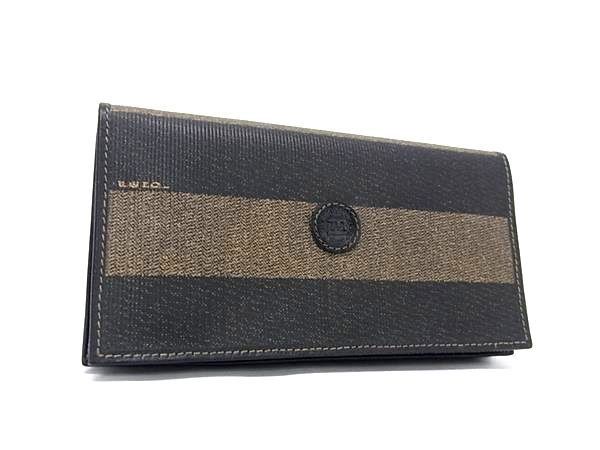Fendi Wallet Pecan Black Brown Bifold