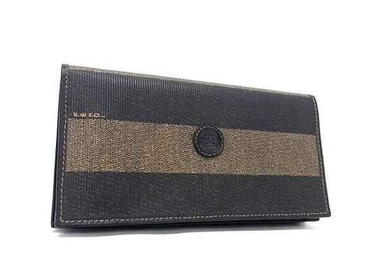 Fendi Wallet Pecan Black Brown Bifold