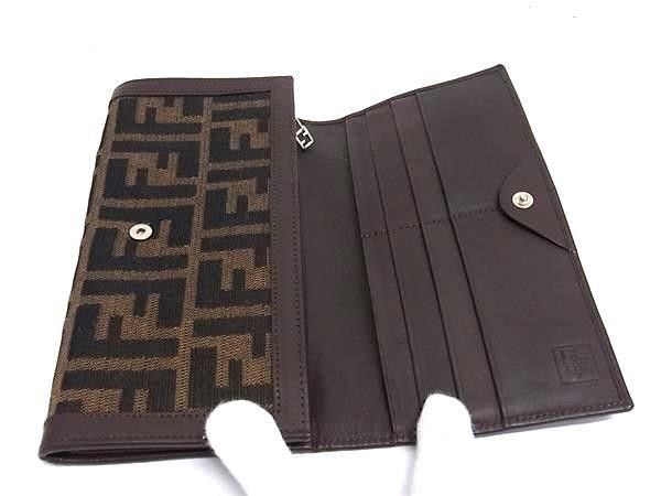 Fendi Wallet Zucca 99 Brown Canvas Leather — view 3