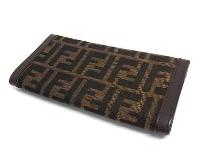 Fendi Wallet Zucca 99 Brown Canvas Leather — view 2