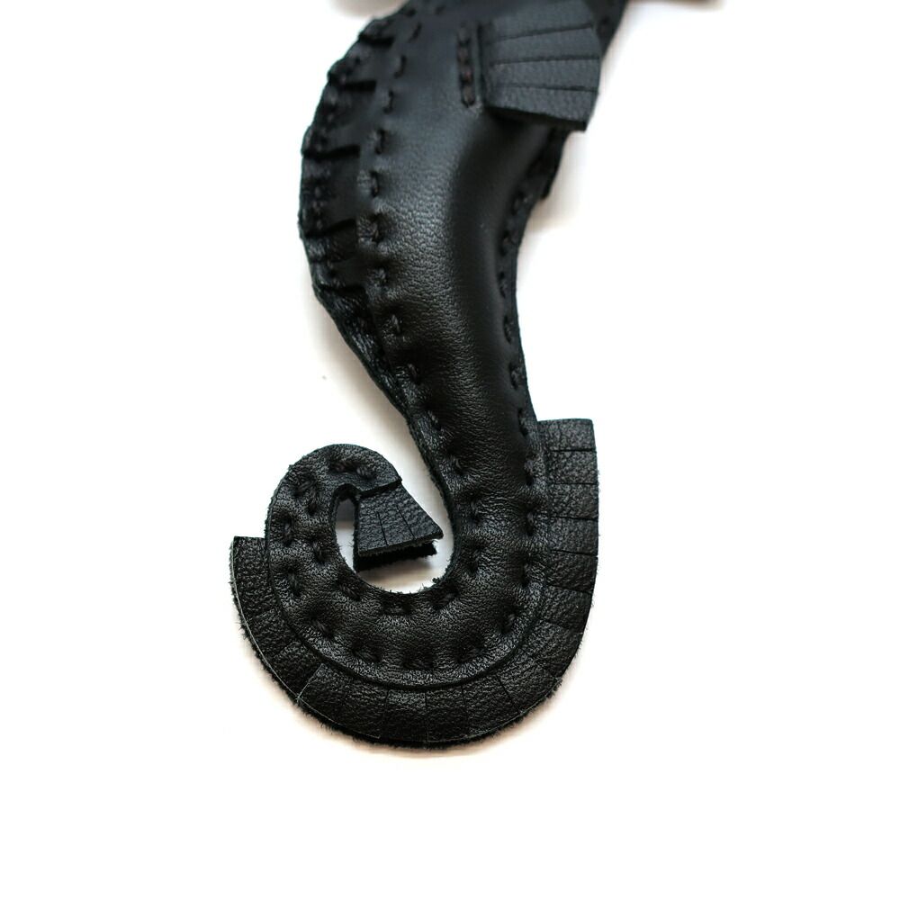 Hermes Heaven Ipo Seahorse Charm Agneau Milo So Black Keychain — view 5