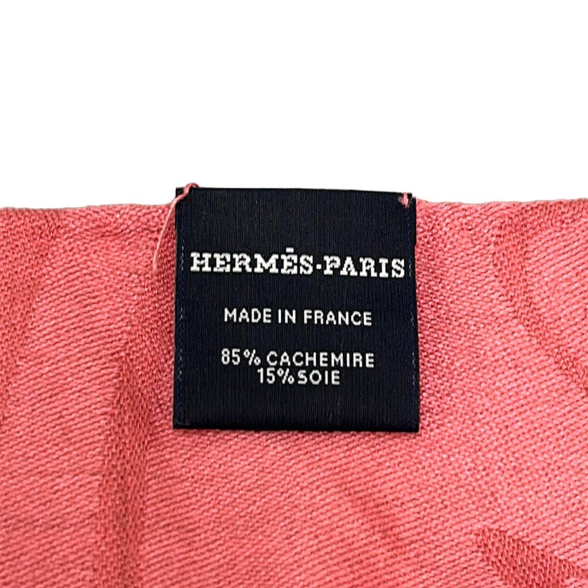 Hermes Shawl New Bliss Pink Cashmere Silk Scarf — view 2