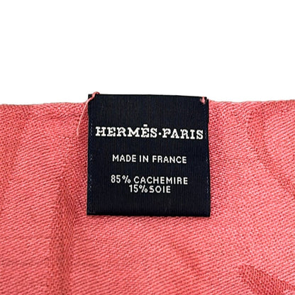 Hermes Shawl New Bliss Pink Cashmere Silk Scarf — view 2