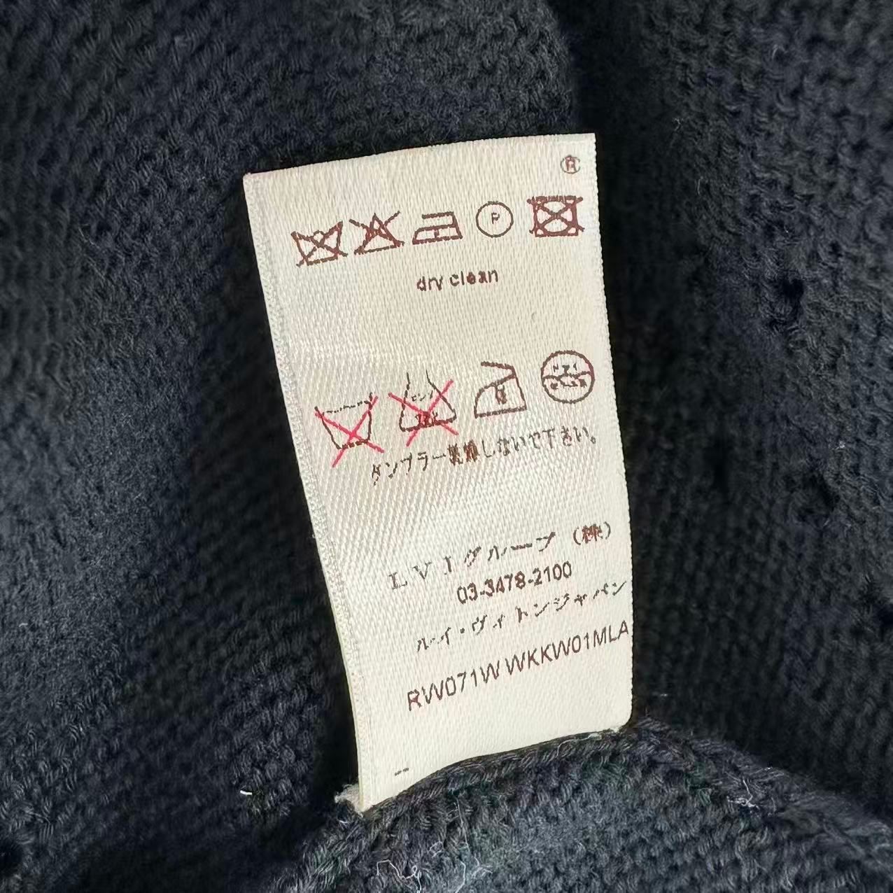 Louis Vuitton Knit Vest LV Logo Top Black — view 6