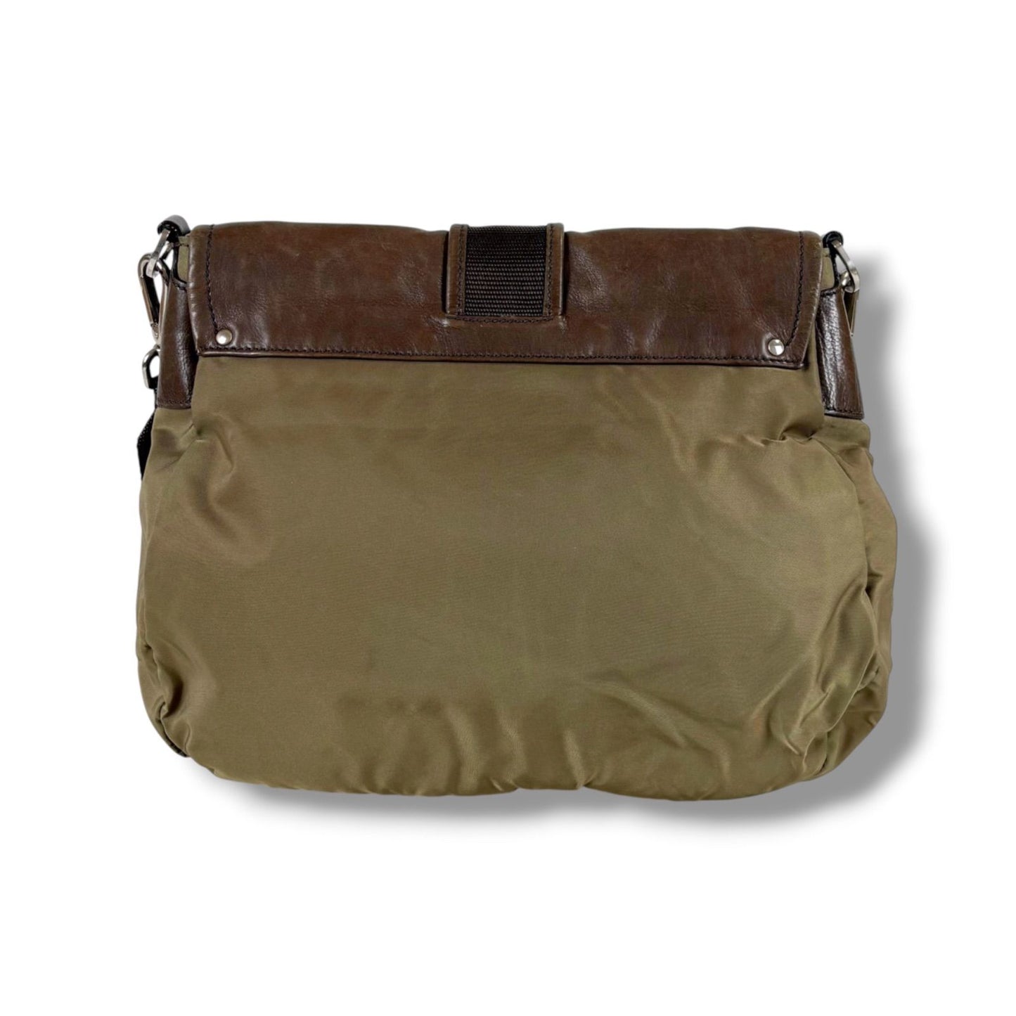 Prada Pocket Triangle Logo Belt Shoulder Bag Cross Brown Khaki — view 3