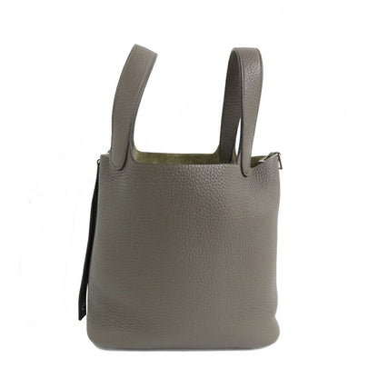 Hermes Picotin Lock PM 18 Etain Taurillon Clemence Silver Handbag